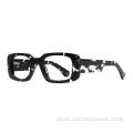 Vintage Design Square Bevel Acetate Frame Optical Glasses